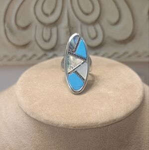 Sterling Silver 925 Native American‎ Navajo Southwestern Ring Size 8